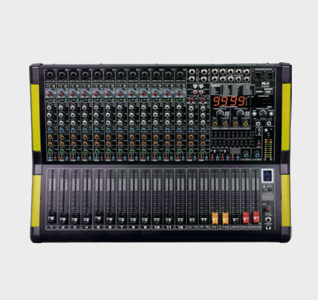 WÖLLER W16R2000 16 KANALLI ÇİFT EFEKTLİ 2 AUXLU 2x1000 WATT POWER MİKSER
