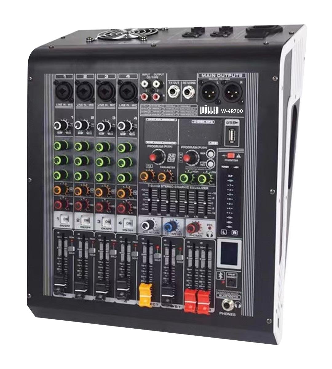 WÖLLER W4R700 2X350 WATT 4 KANALLI POWER MİKSER