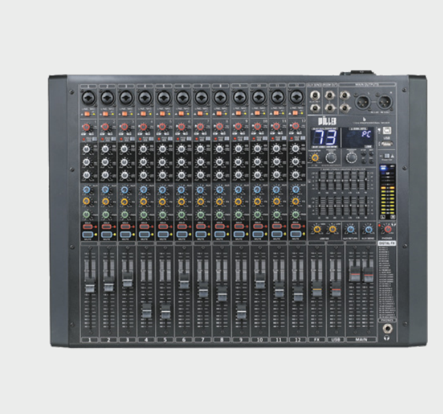 WÖLLER WMP-12P 12 KANALLI 99 DSP EFEKTLİ 2x750 WATT POWER MİKSER