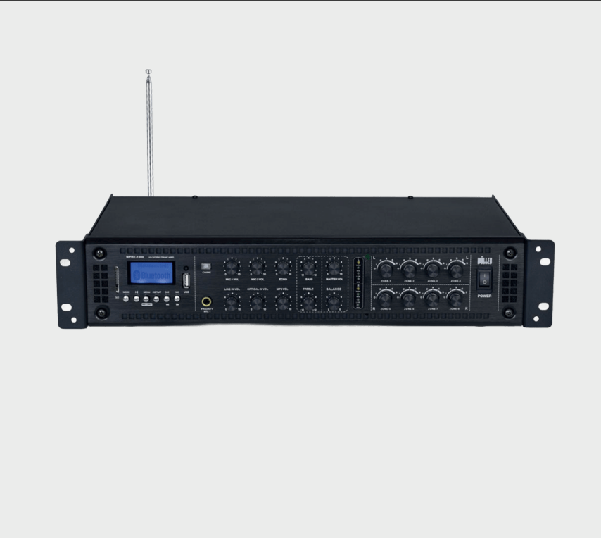 WÖLLER WPRE-1000 8 BÖLGELİ 2X500 WATT HAT TRAFOLU ANFİLİ MİKSER
