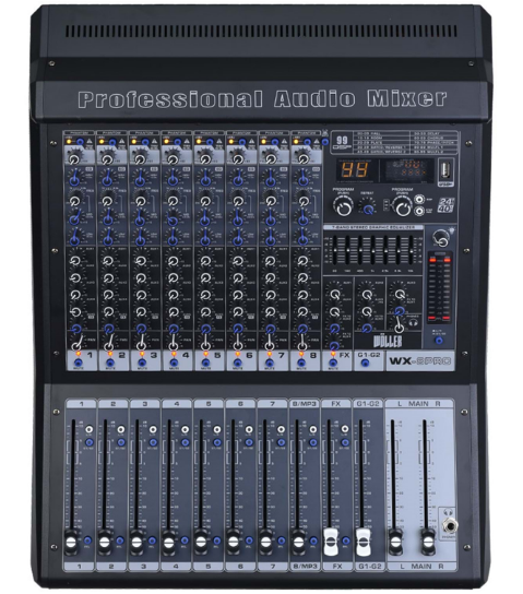 WÖLLER WX-8PRO 8 MONO GİRİŞ/ 5 AUX 8 KANAL DECK MİKSER
