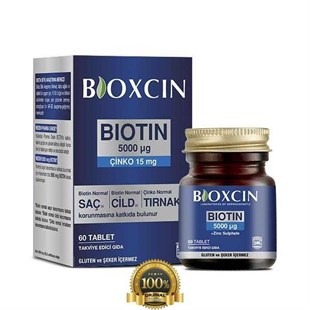 Bioxcin Biotin 5000mcg + Çinko 15mg (60 Tablet)
