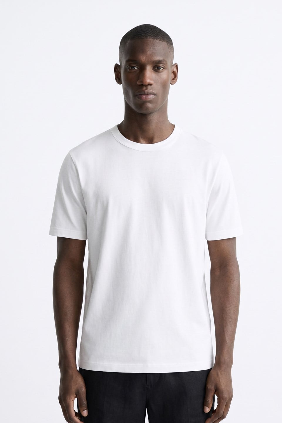 Erkek Basic T-Shirt 2143 - Ekru
