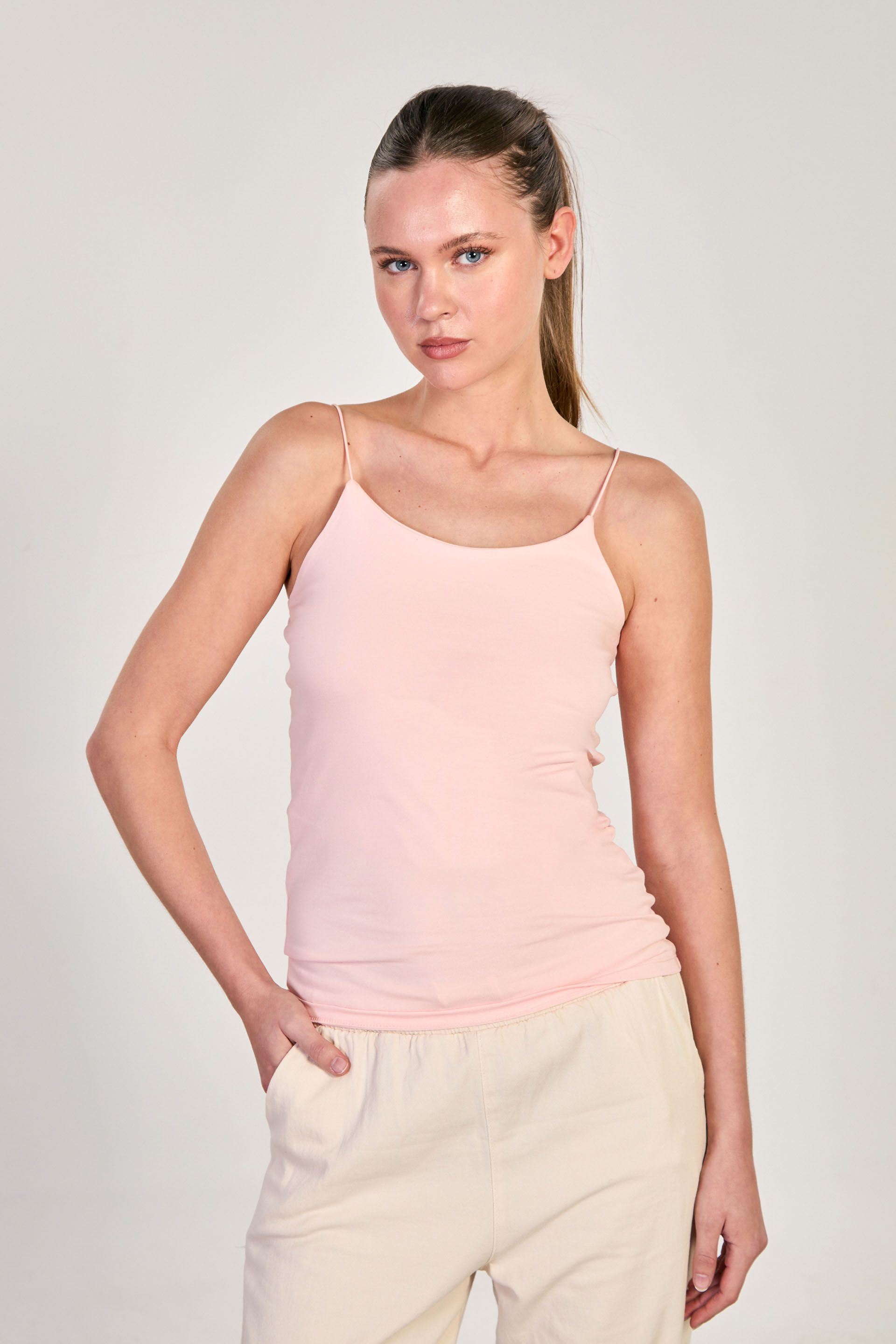 Kadın İp Askılı Atlet - Pembe