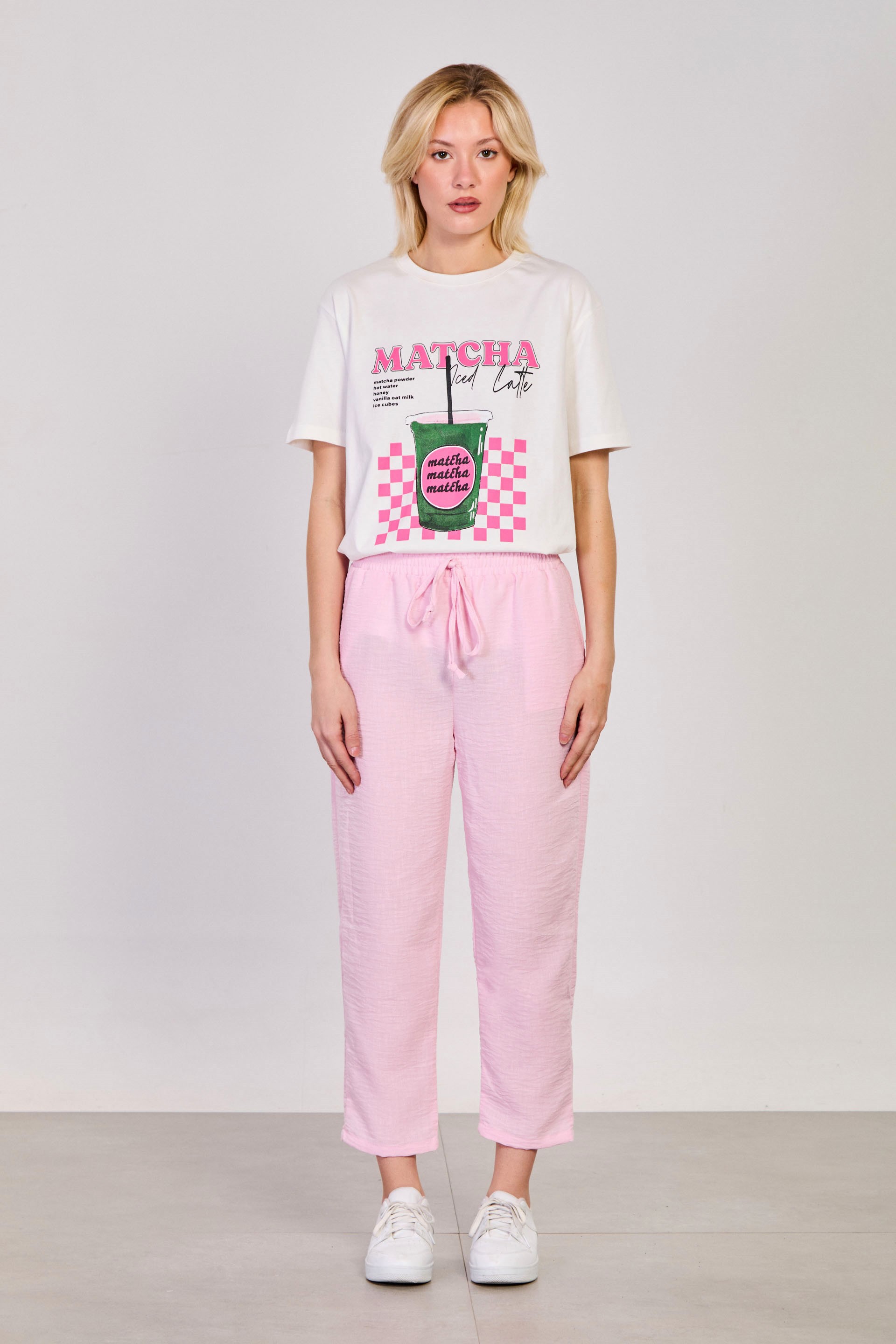 Kadın Beli Bağlamalı Havuç Pantolon - Pembe