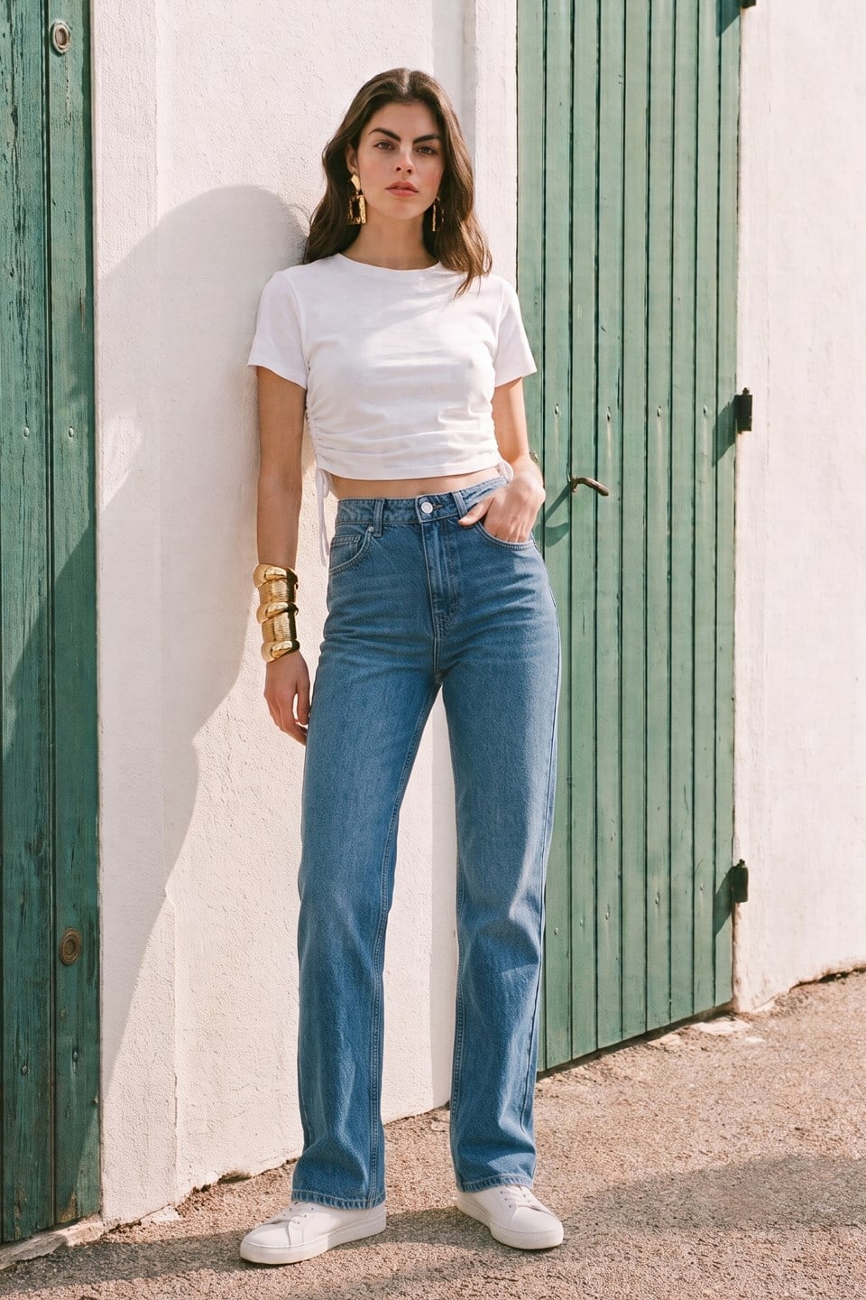 Kadın J92 Yüksek Bel Straight Jean Pantolon - Açık Mavi