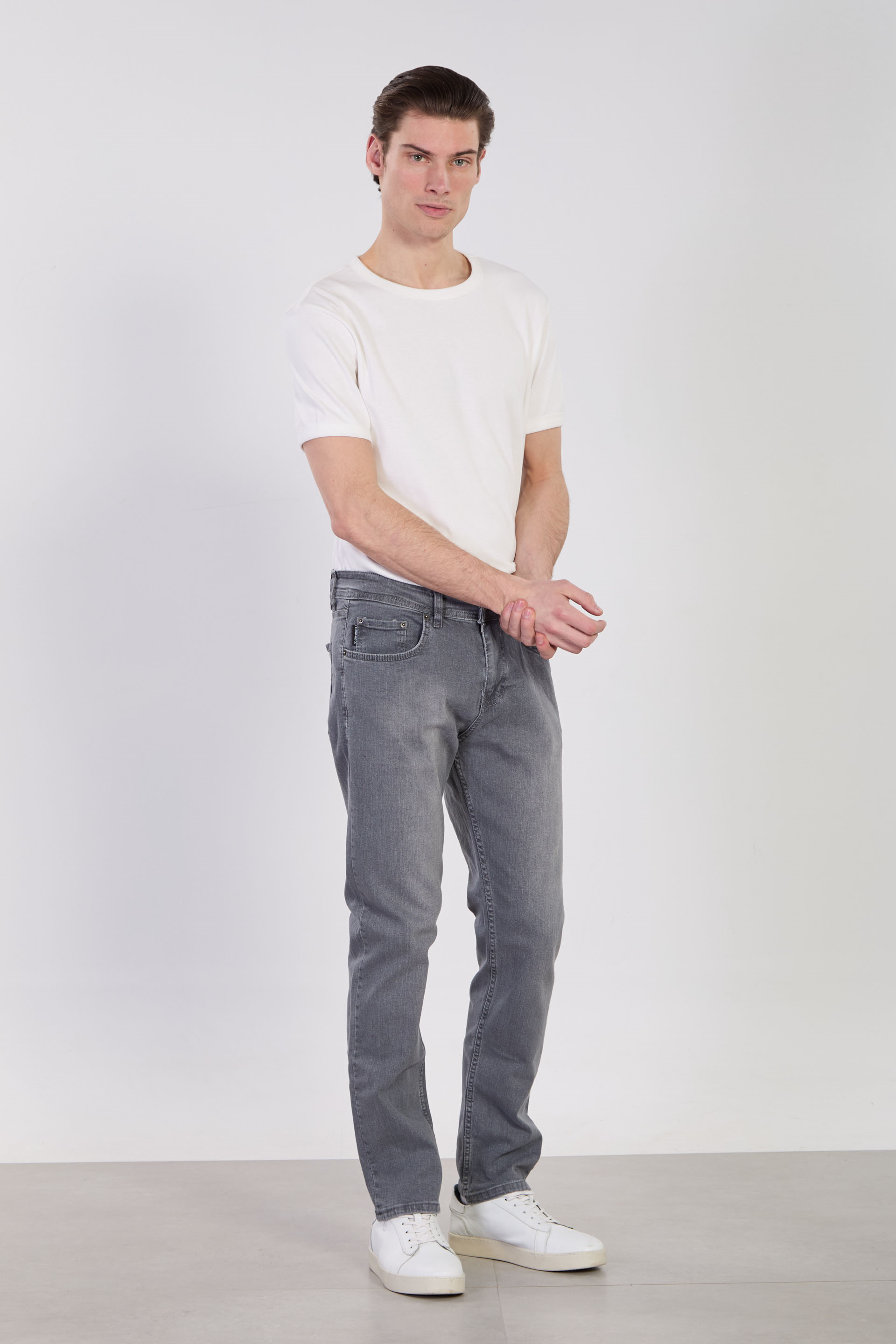 Erkek Mirza Regular Fit Jean Pantolon - Gri