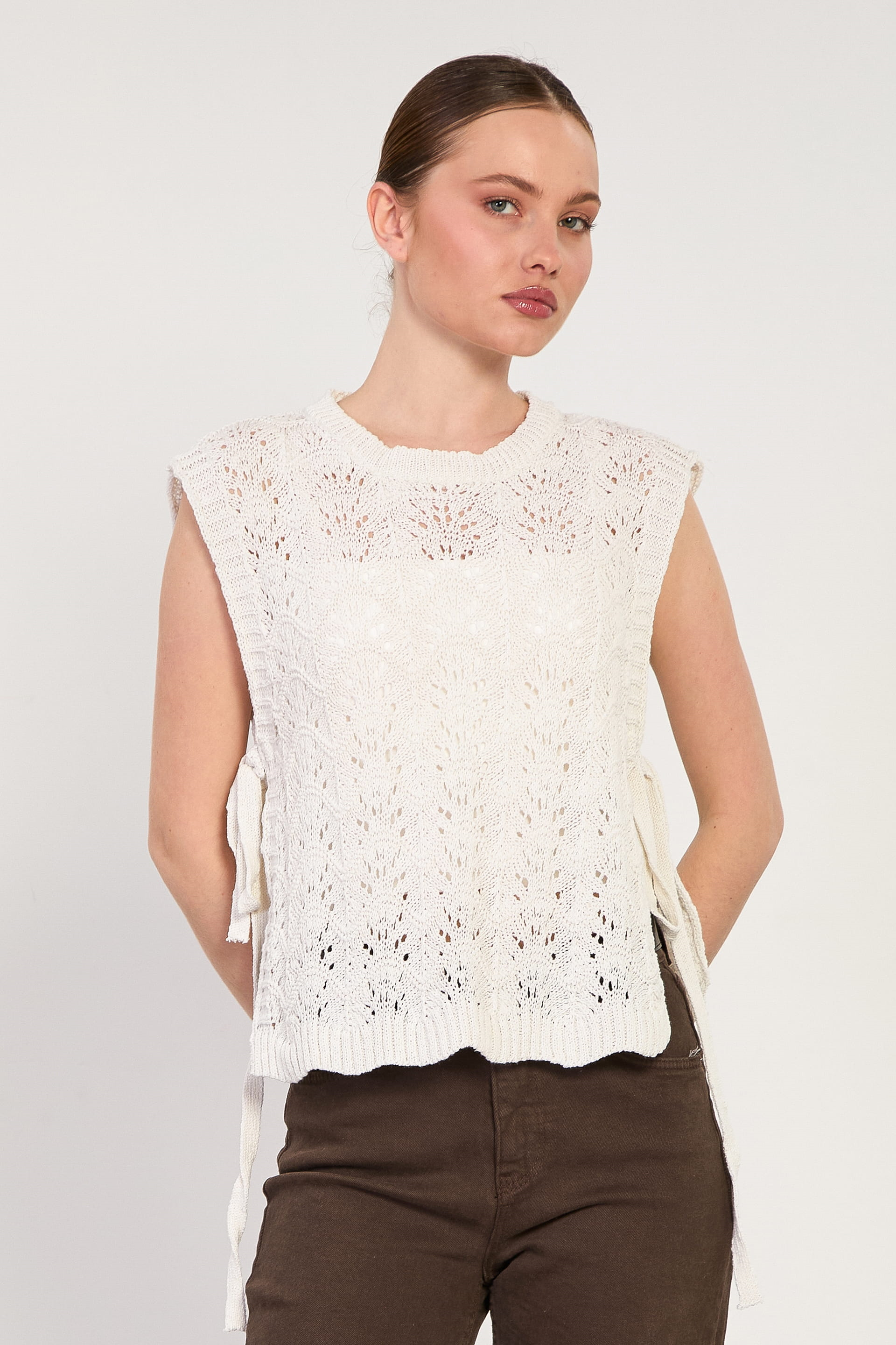 Kadın Yandan Bağlamalı Süveter - Natural