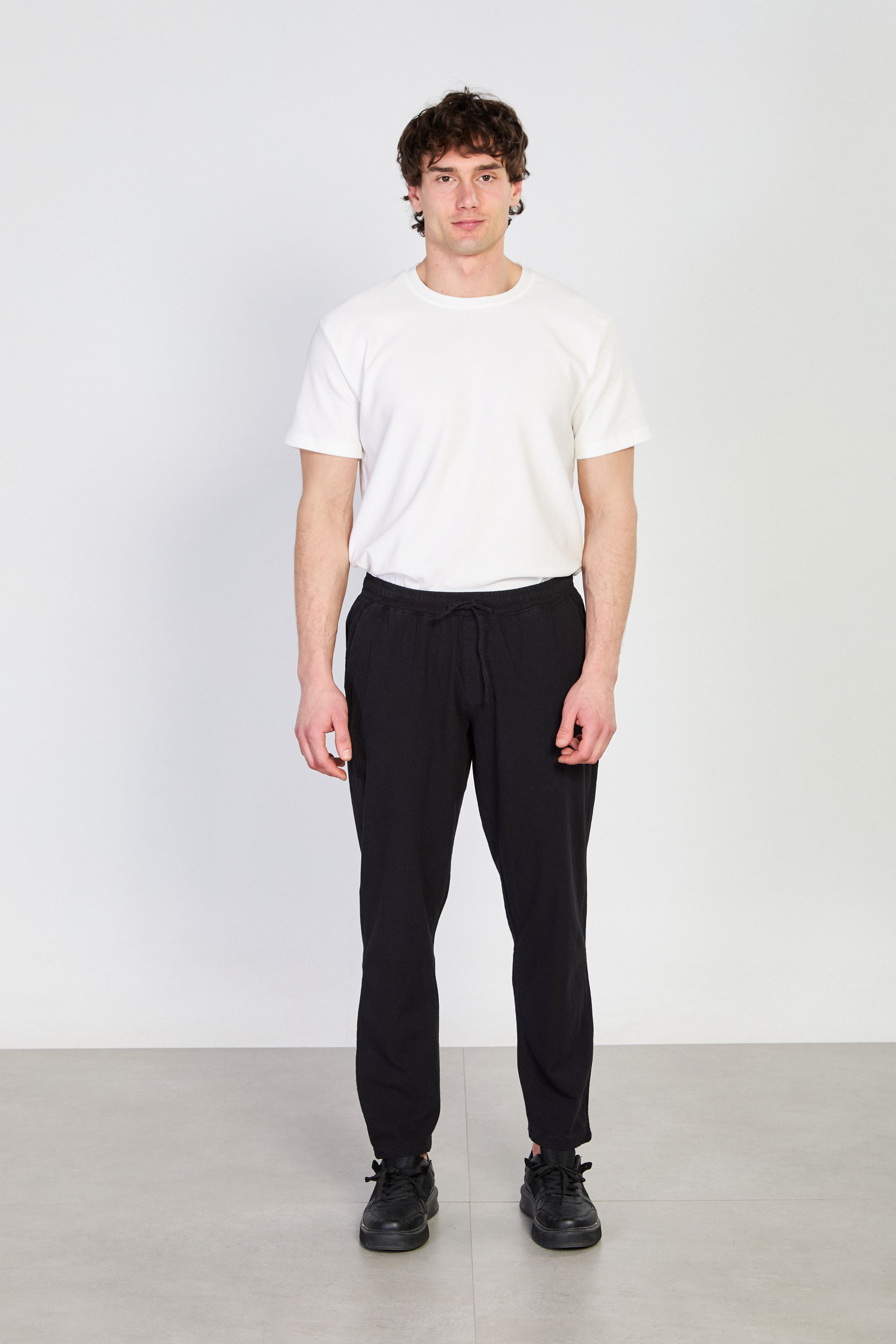 Erkek Beli Bağlamalı Salaş Pantolon - Haki