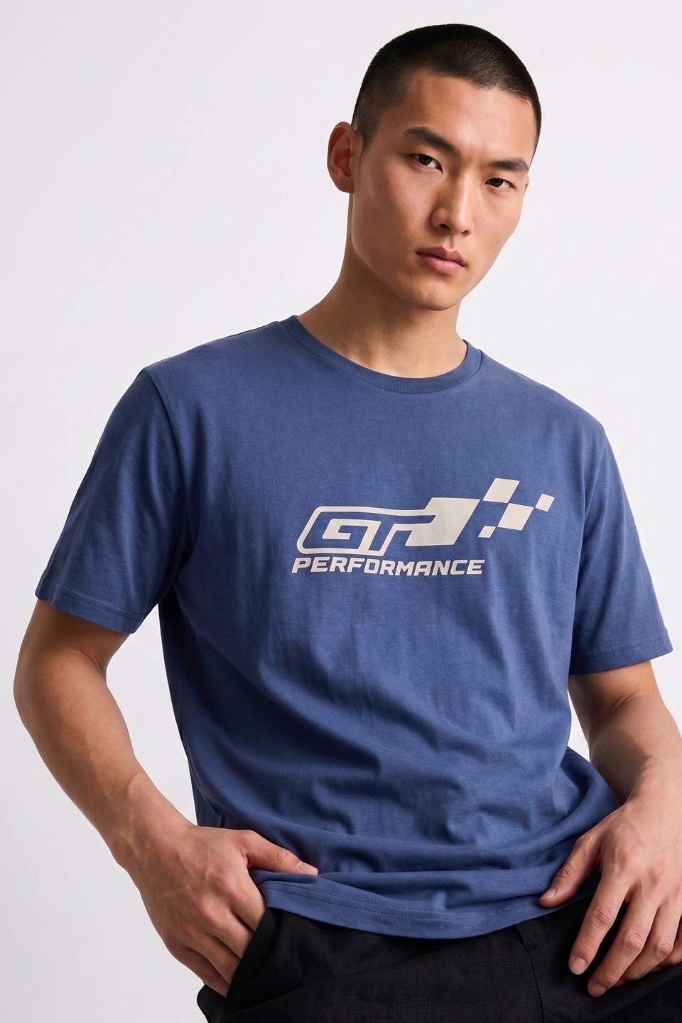Erkek GT Performance Baskılı T-Shirt - Lacivert
