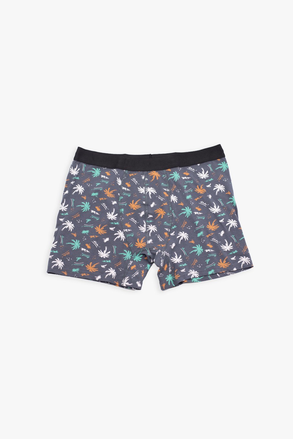 Erkek Palmiye Desenli Boxer - Füme