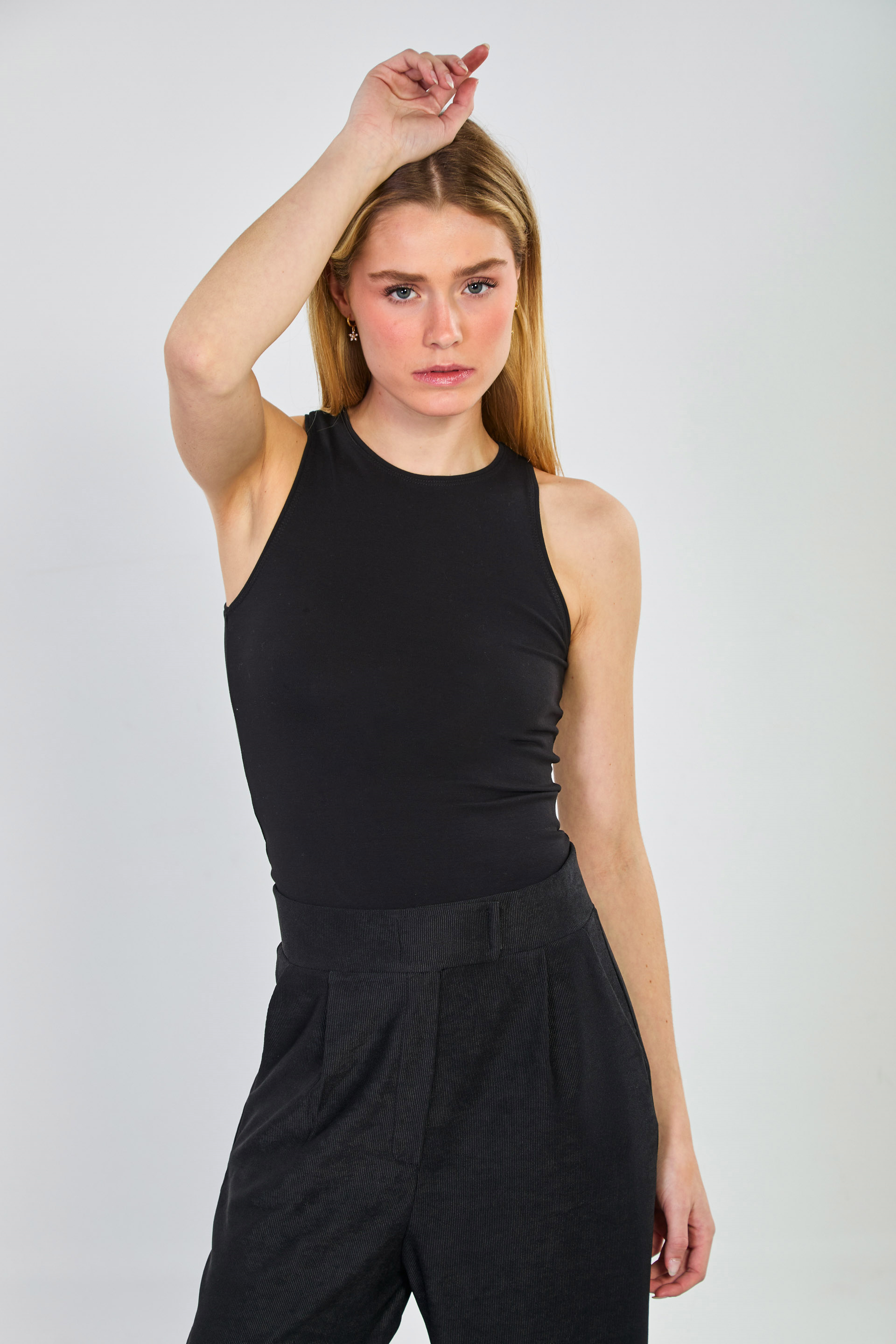 Kadın Bisiklet Yaka Body - Siyah