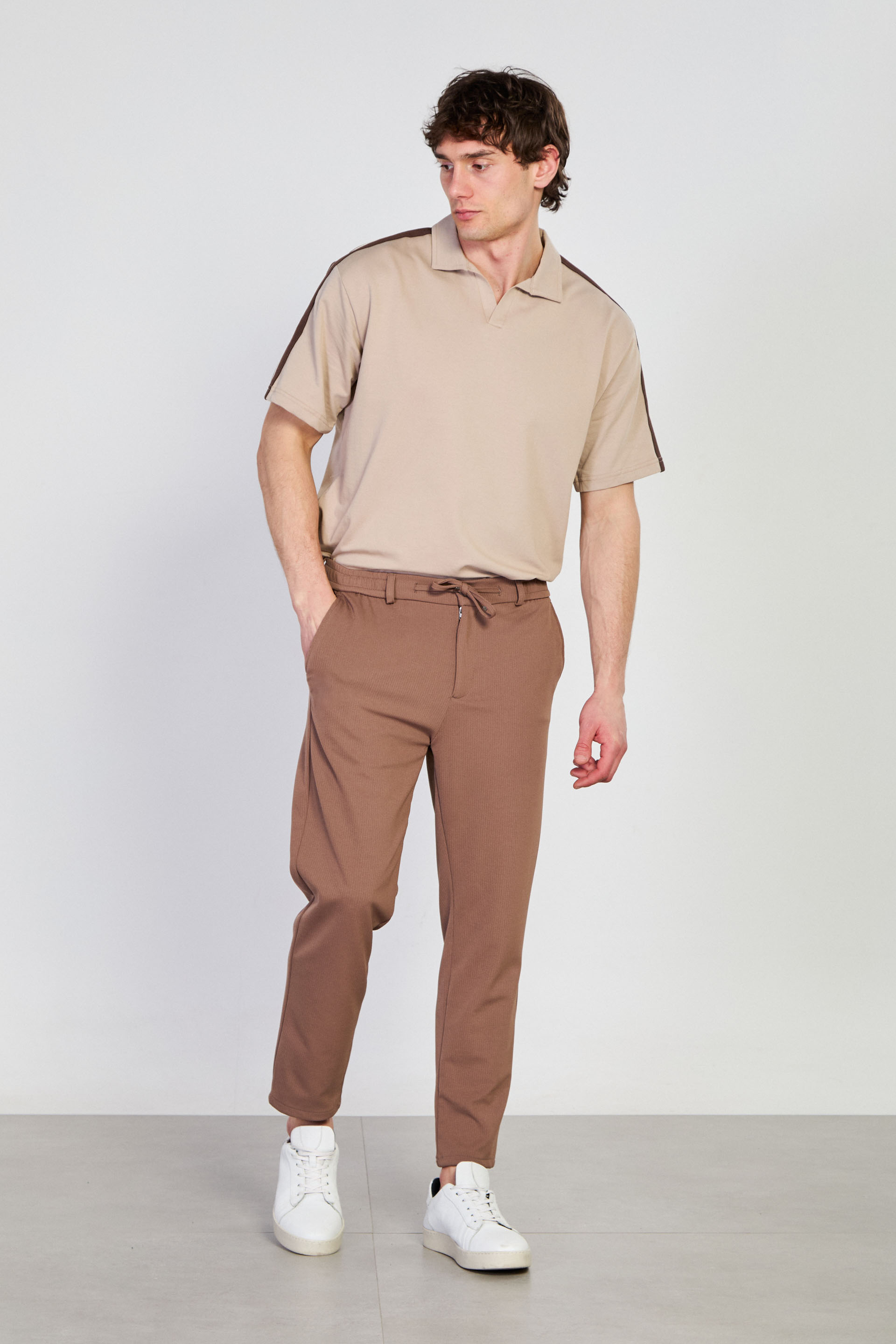 Erkek Regular Fit Jogger Pantolon - Kahve 