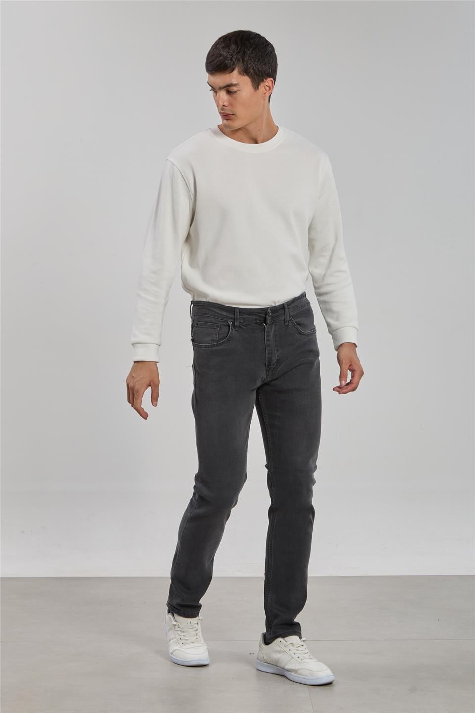 PABLO-Regular fit pantolon-5141 Antrasit