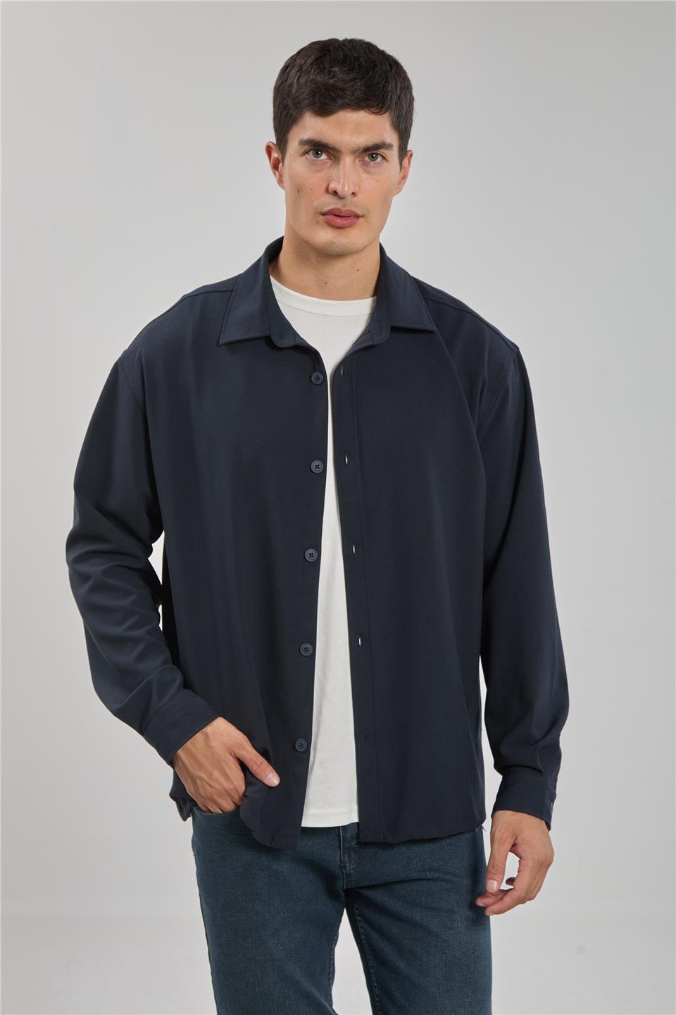 Regular fit gömlek-1190 Lacivert