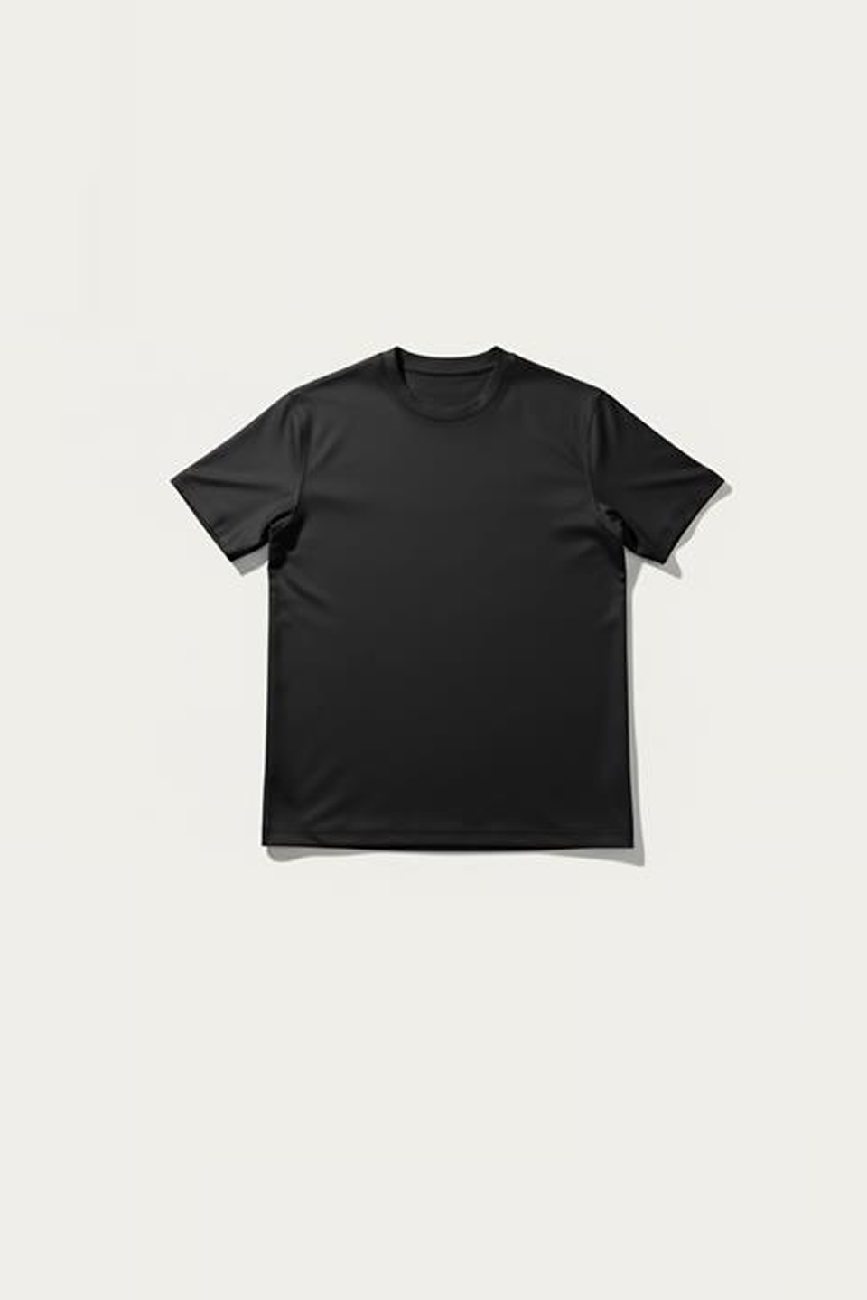 Bisiklet yaka t-shirt-4028 Siyah