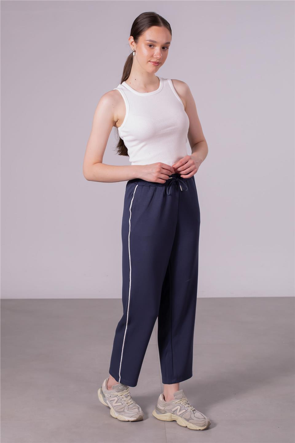 Kadın Ara Biye Cepli Pantolon - Antrasit