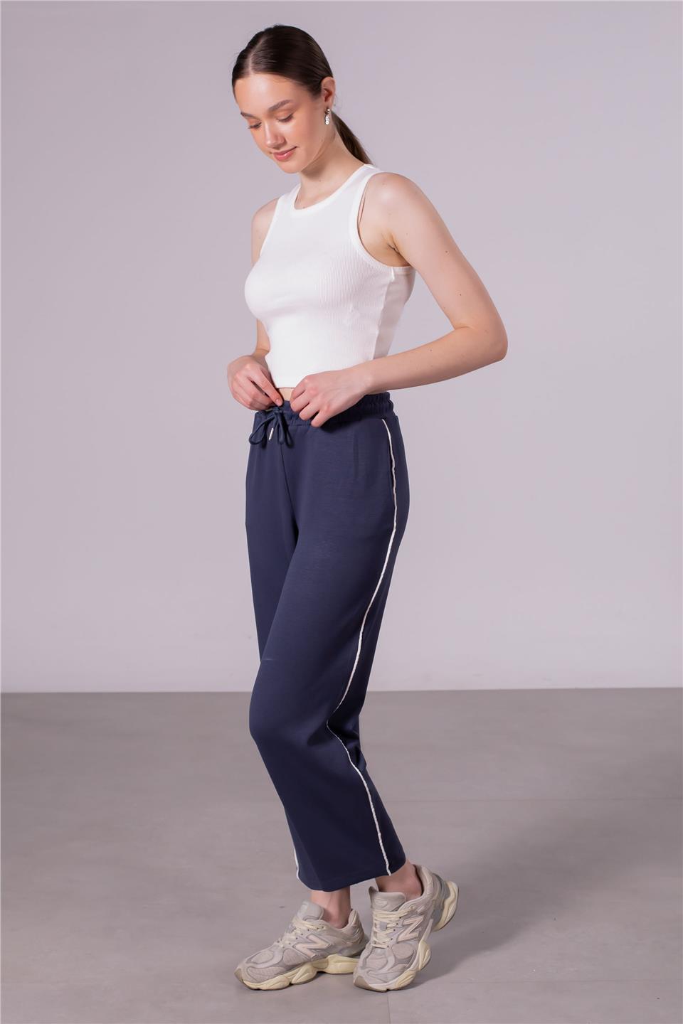 Kadın Ara Biye Cepli Pantolon - Antrasit