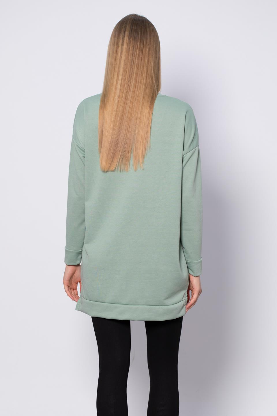 Bisiklet Yaka Mevsimlik Sweatshirt - Çağla