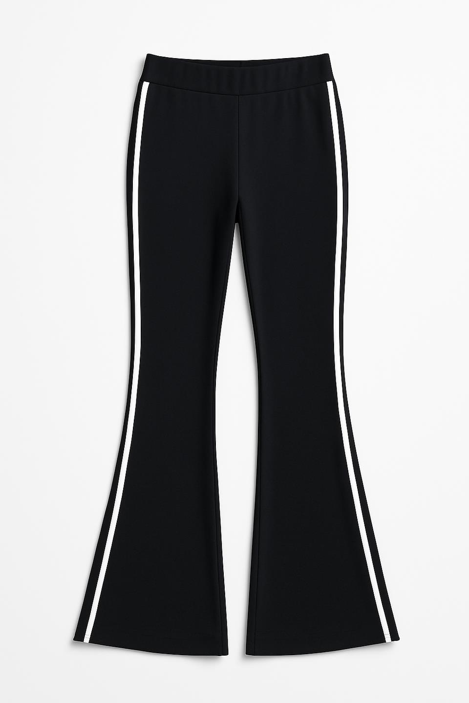 Kadın Biyeli İspanyol Paça Tayt Pantolon - Siyah