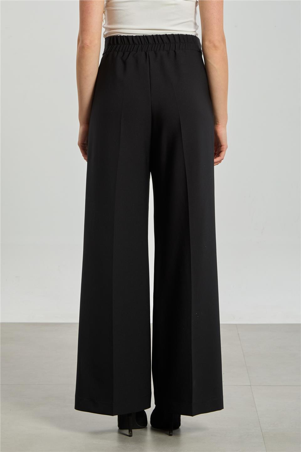 Kadın Double Palazzo Pantolon - Siyah