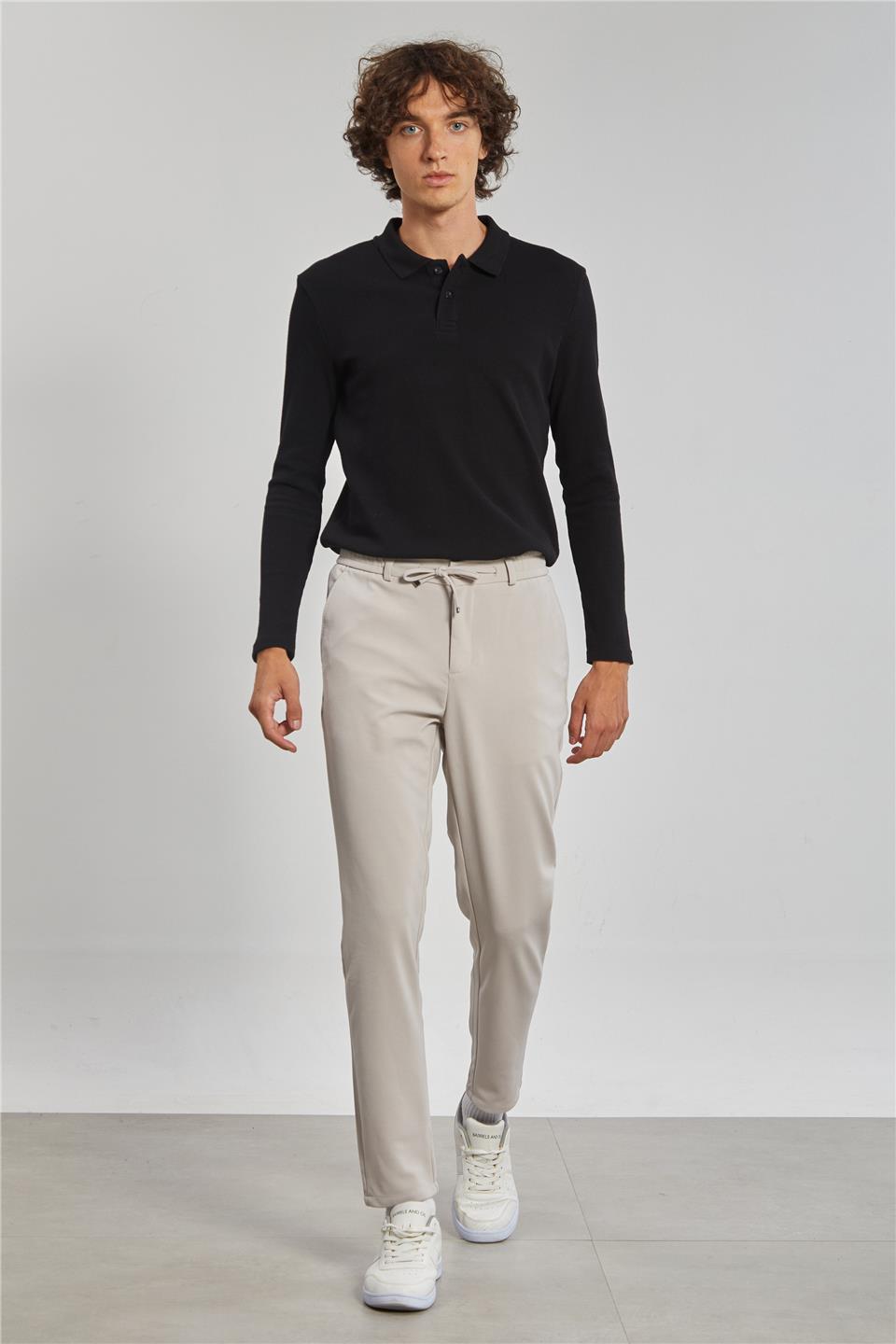 Fleto Cep Jogger Pantolon-Taş Rengi