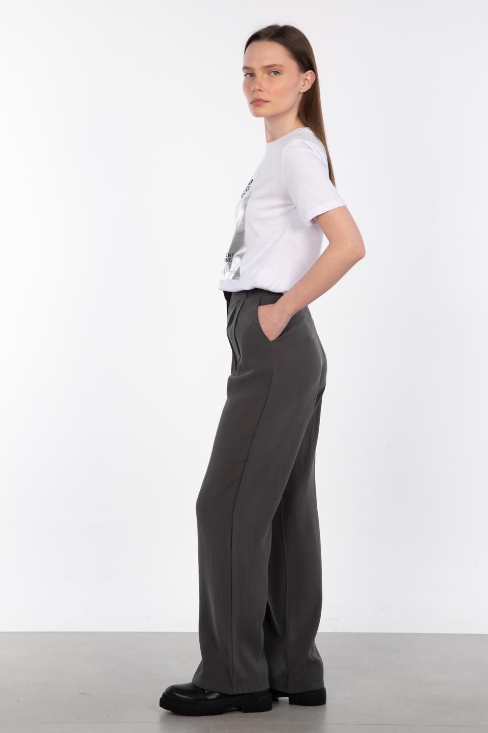 İnce Modal Kumaş Pantolon - Antrasit
