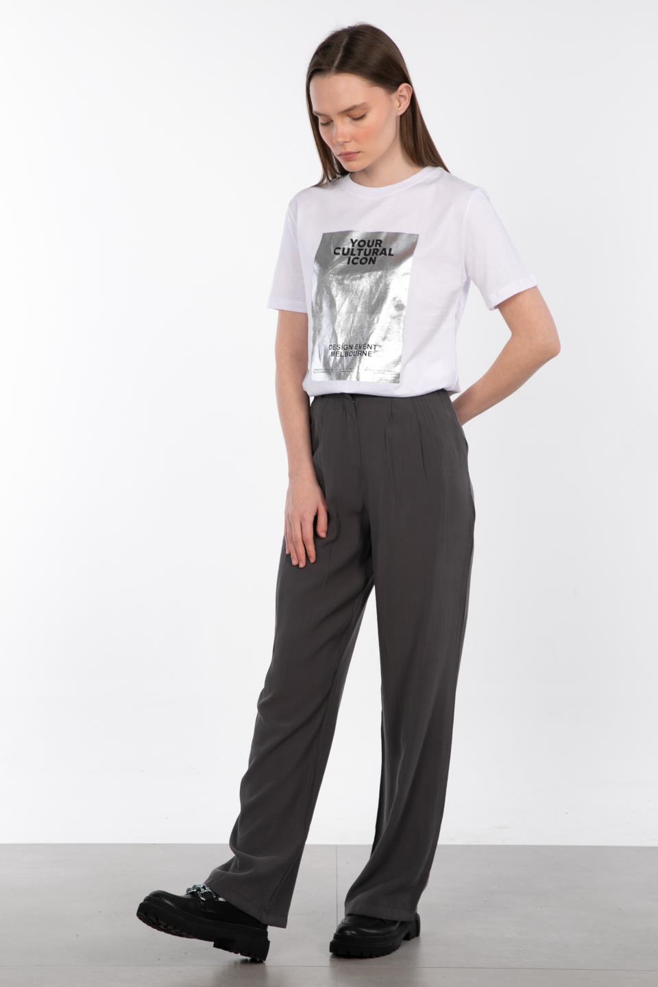 İnce Modal Kumaş Pantolon - Antrasit