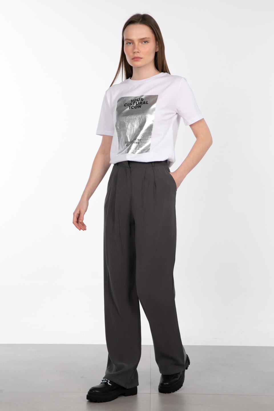 İnce Modal Kumaş Pantolon - Antrasit