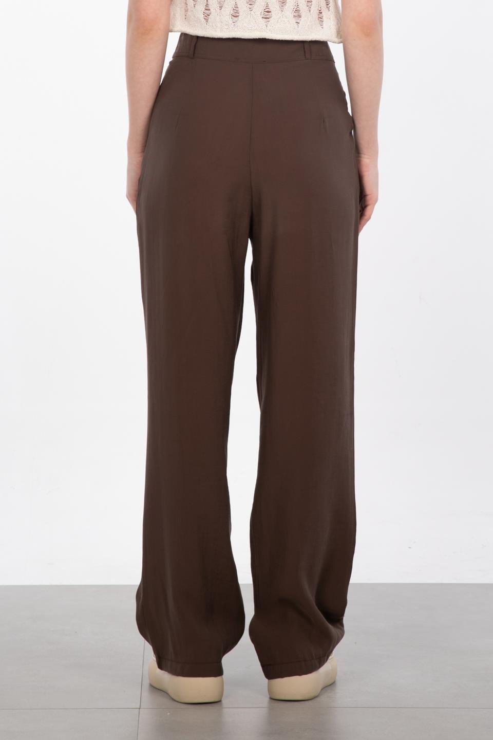 İnce Modal Kumaş Pantolon - Kahve