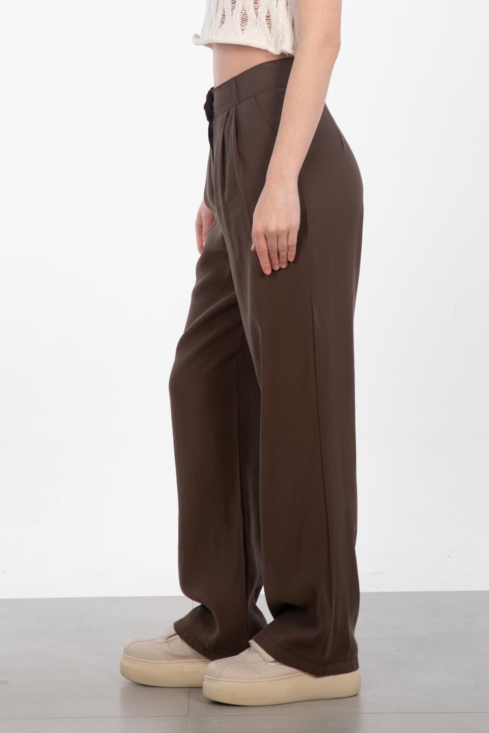 İnce Modal Kumaş Pantolon - Kahve