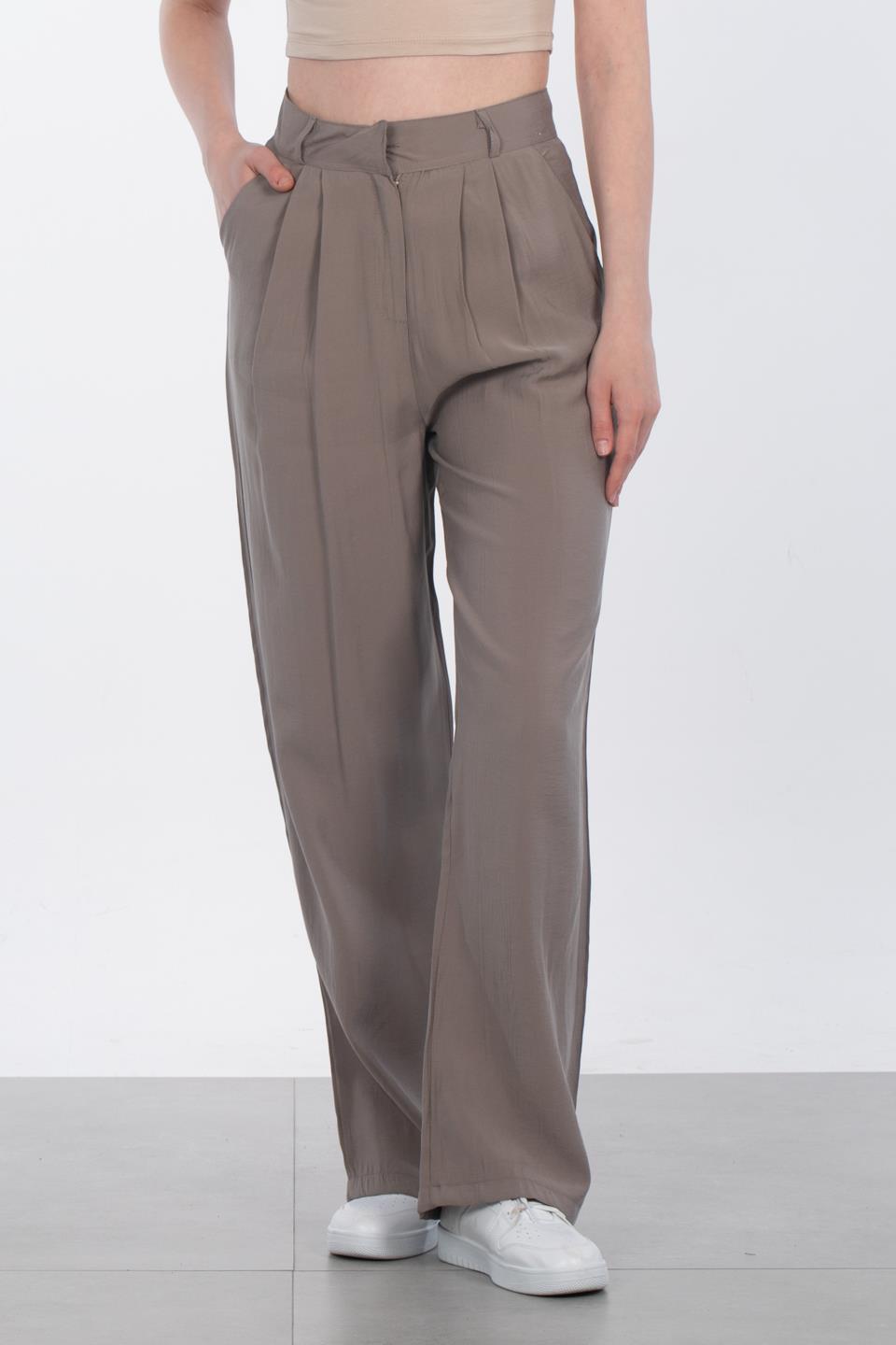 İnce Modal Kumaş Pantolon - Vizon