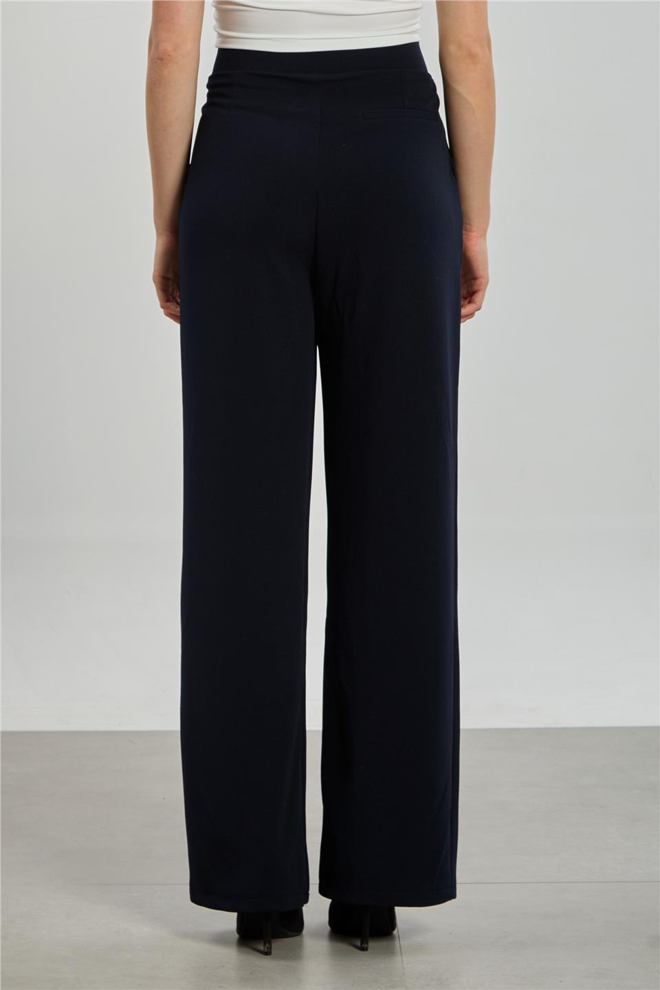 Kadın Beli Cırtlı Pantolon - Lacivert