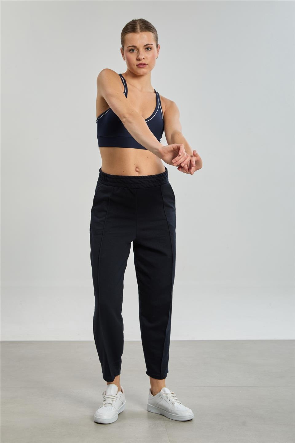 Kadın Çimalı Havuç Eşofman Altı - Lacivert