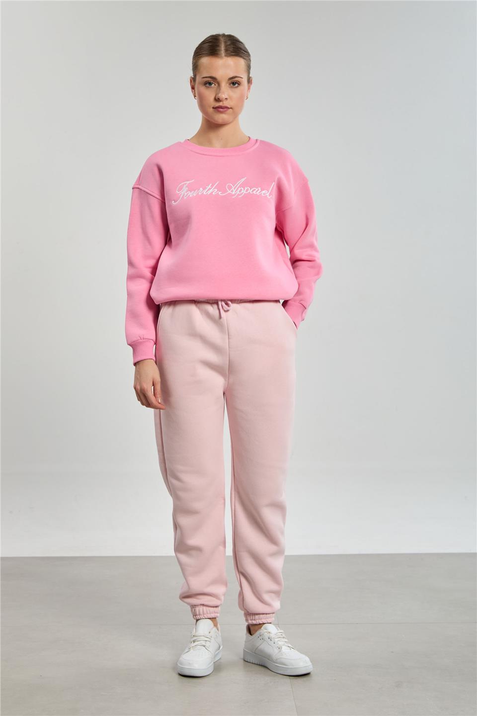 Kadın Fourth Apparel Baskılı Sweatshirt - Pembe