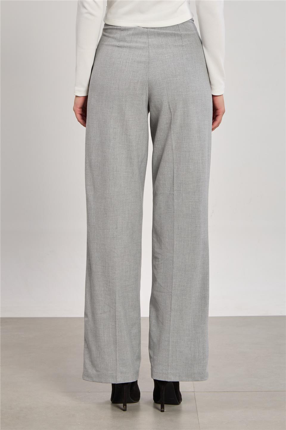 Kadın Palazzo Pantolon - Açık Gri