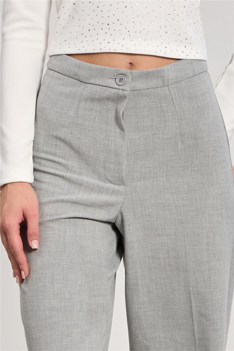 Kadın Palazzo Pantolon - Açık Gri