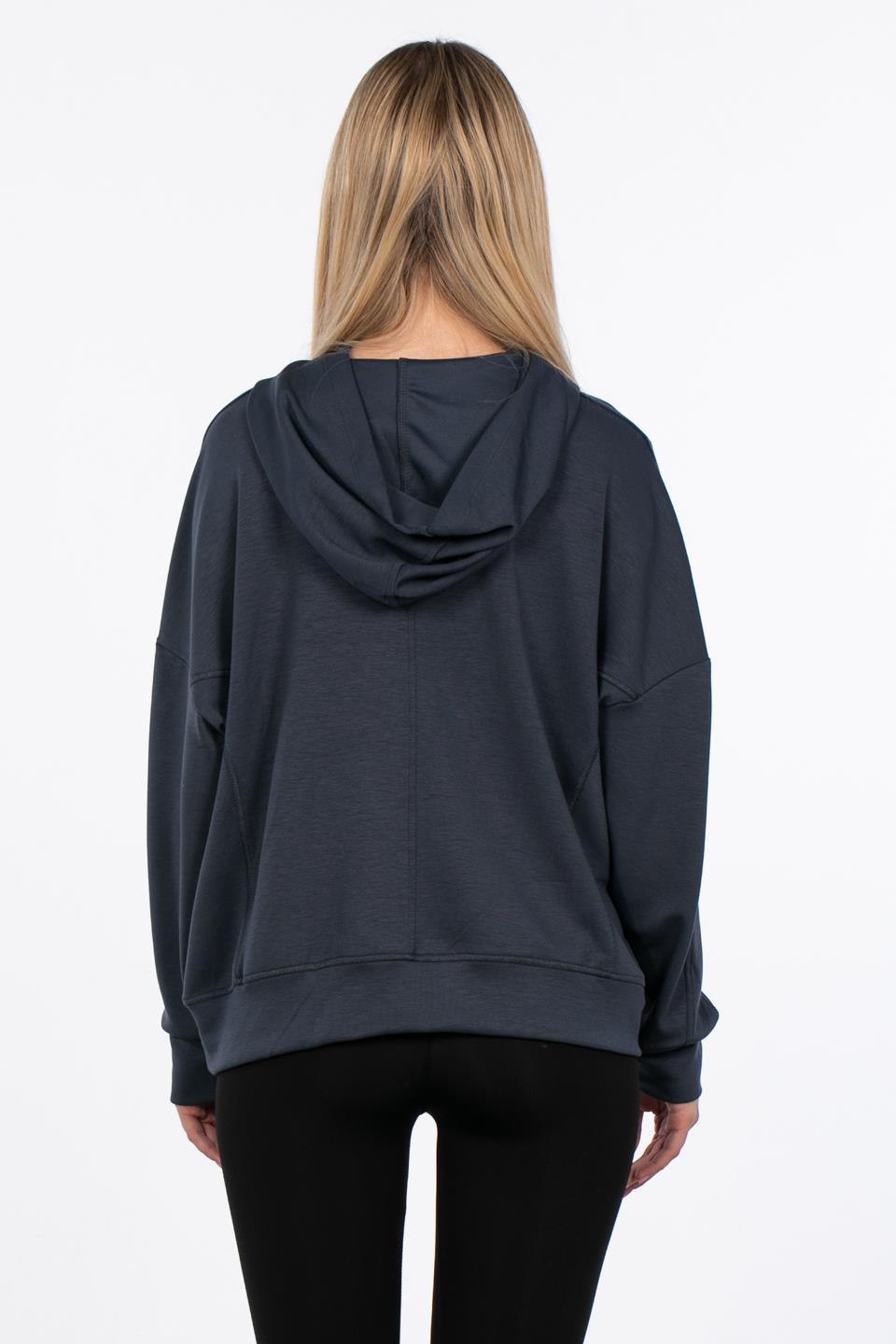 Kapüşonlu Modal Sweatshirt - Antrasit