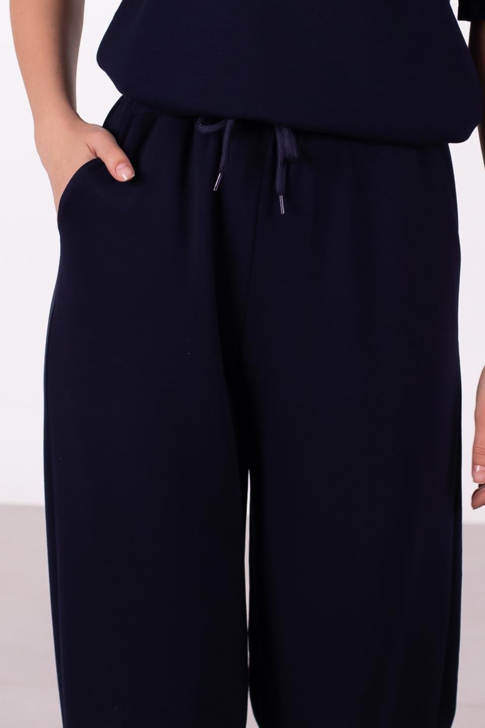 Kadın Modal Bol Paça Eşofman Altı - Lacivert