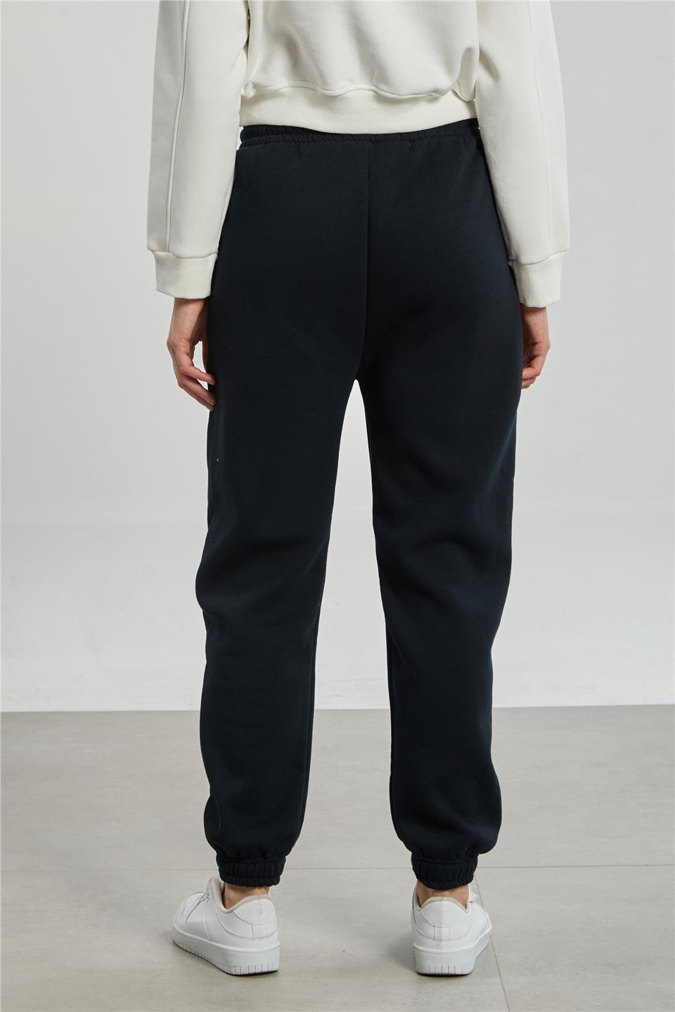 Kadın Paça Lastikli Şardonlu Eşofman Altı - Lacivert