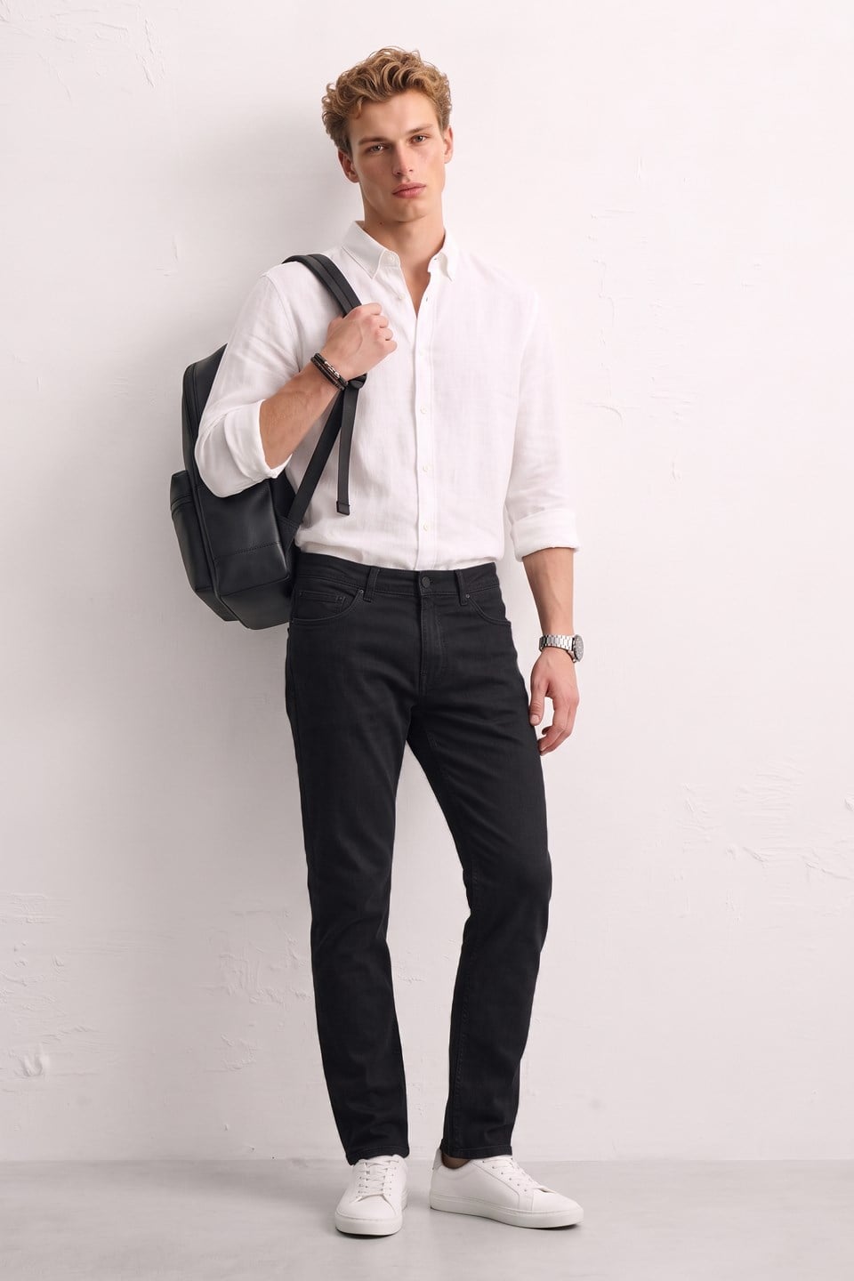 Erkek Regular Fit Pantolon - Siyah