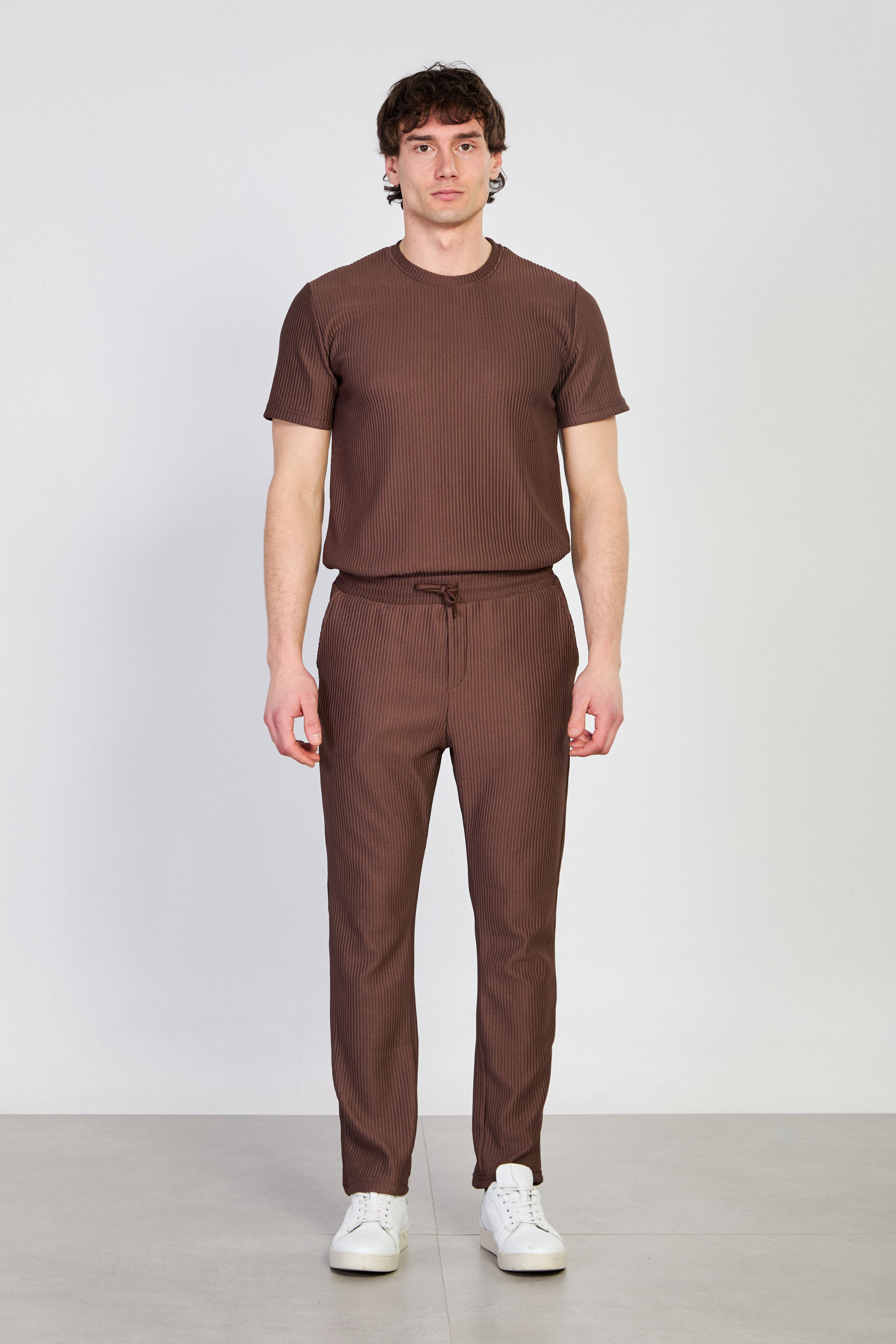 Erkek Fitilli Pantolon - Kahve