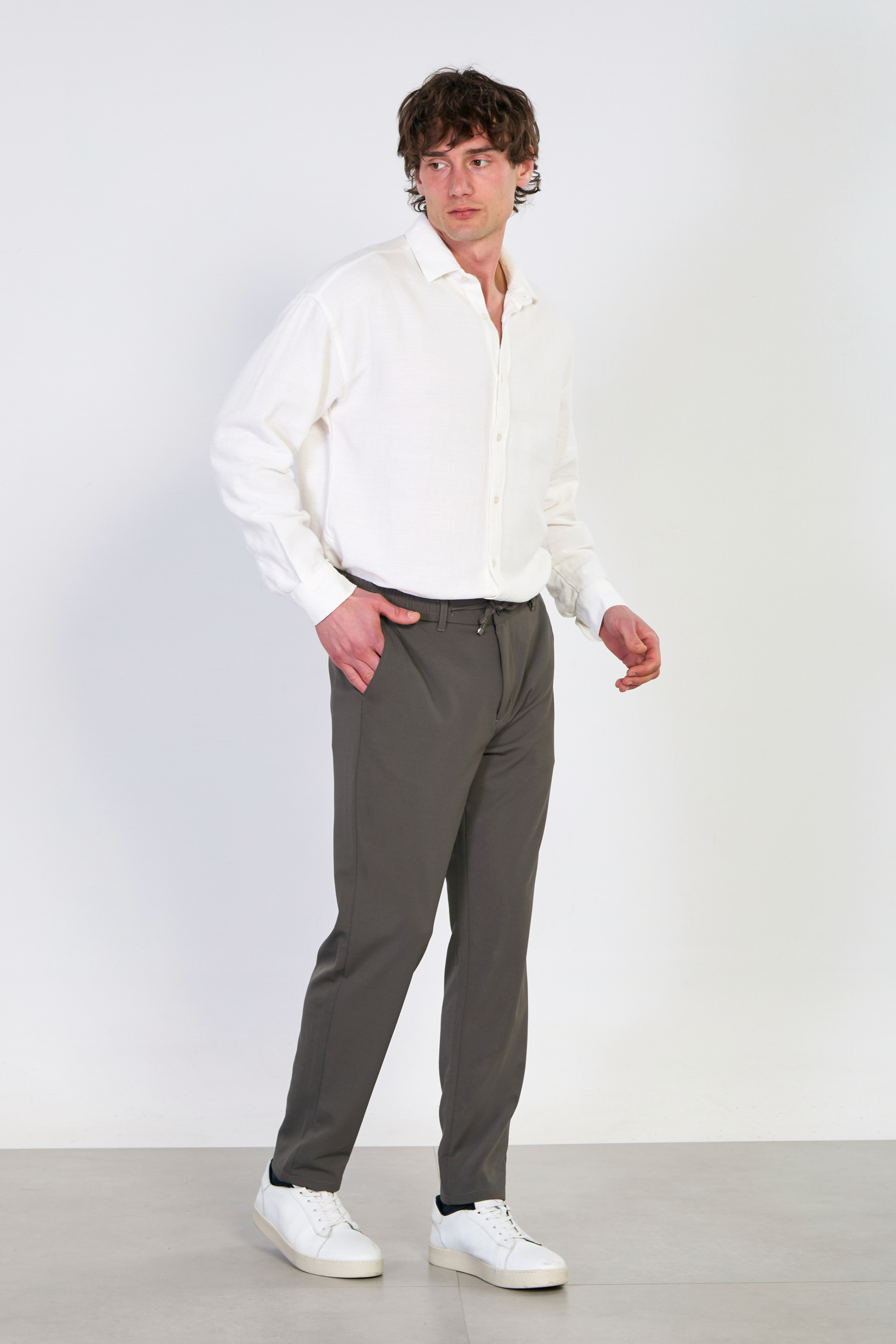 Erkek Fleto Cep Jogger Pantolon - Çam Yeşili