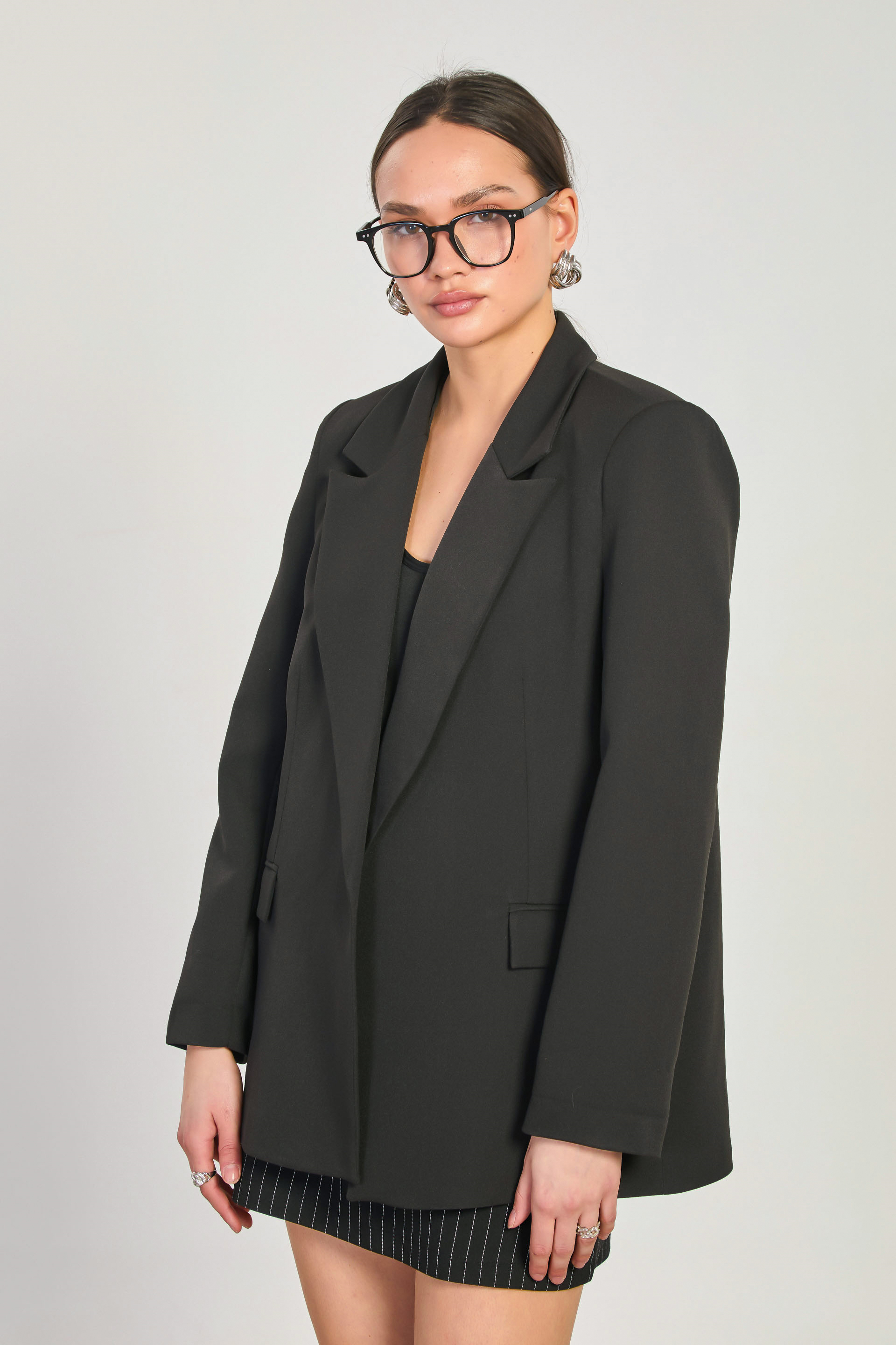 Kadın Klasik Blazer Ceket - Siyah