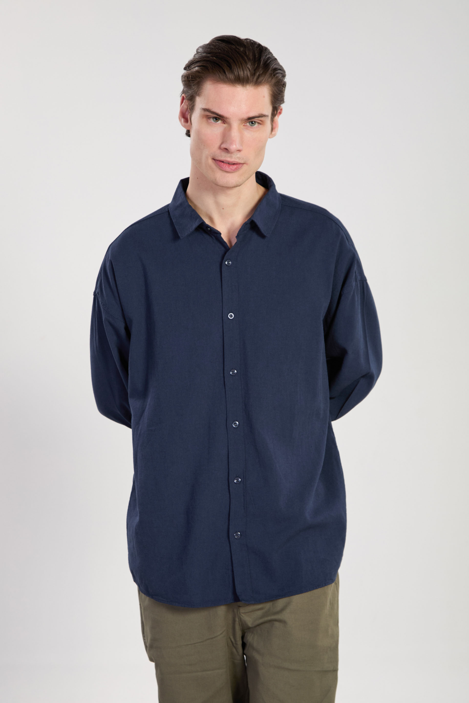 Erkek Regular Fit Gömlek - Lacivert
