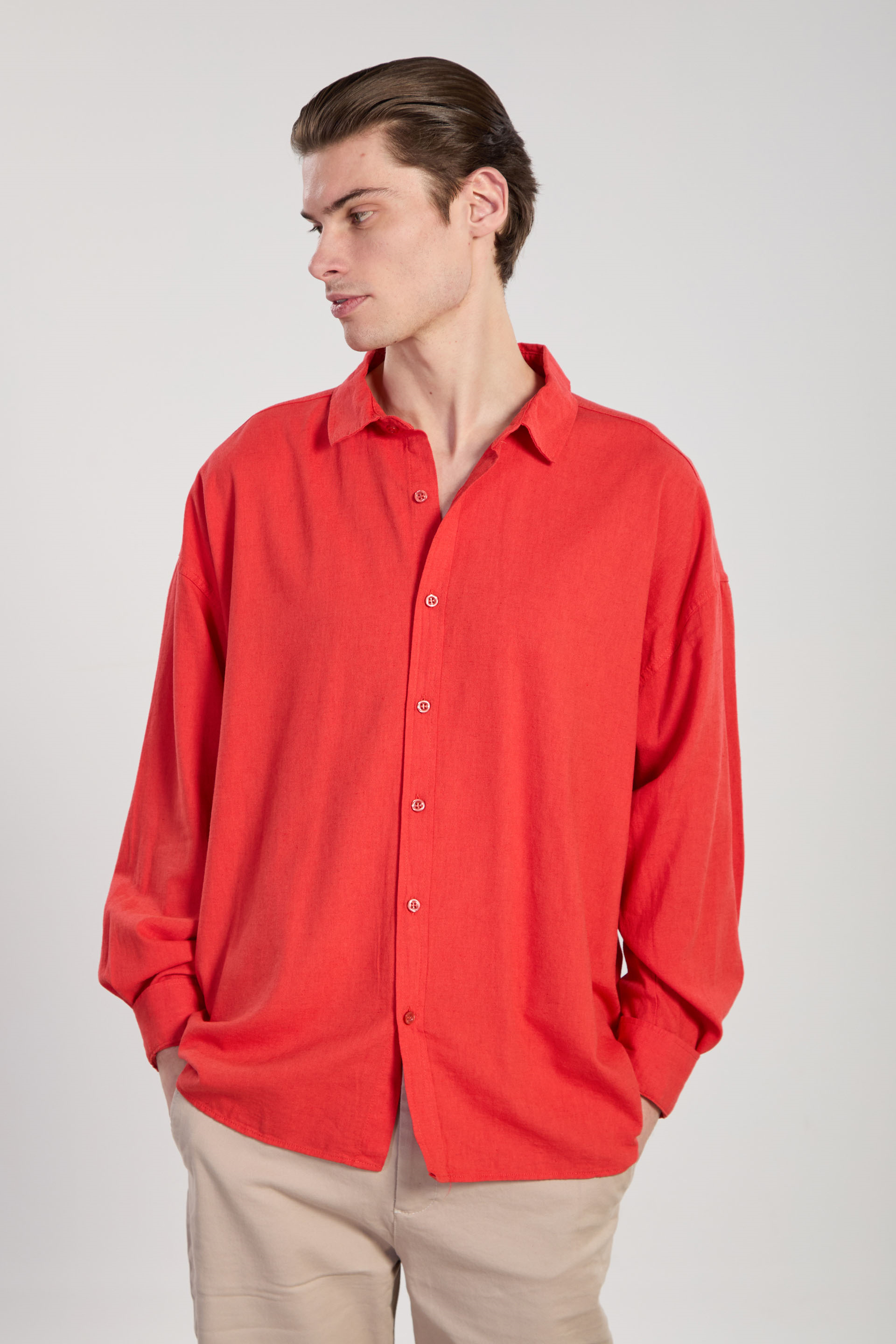 Erkek Regular Fit Gömlek - Nar Çiceği