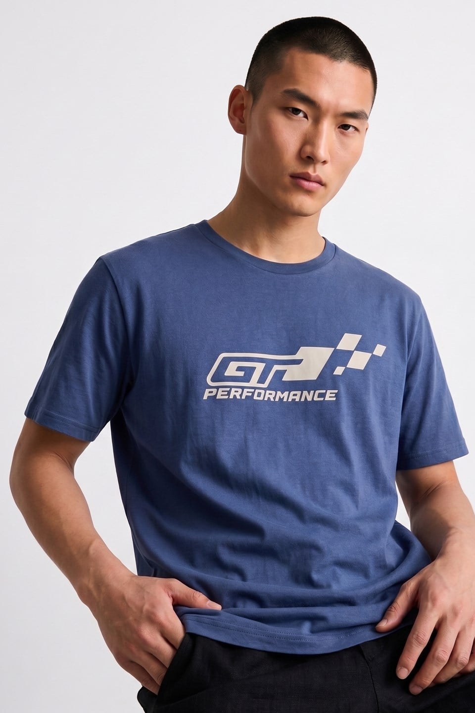 Erkek GT Performance Baskılı T-Shirt - Lacivert