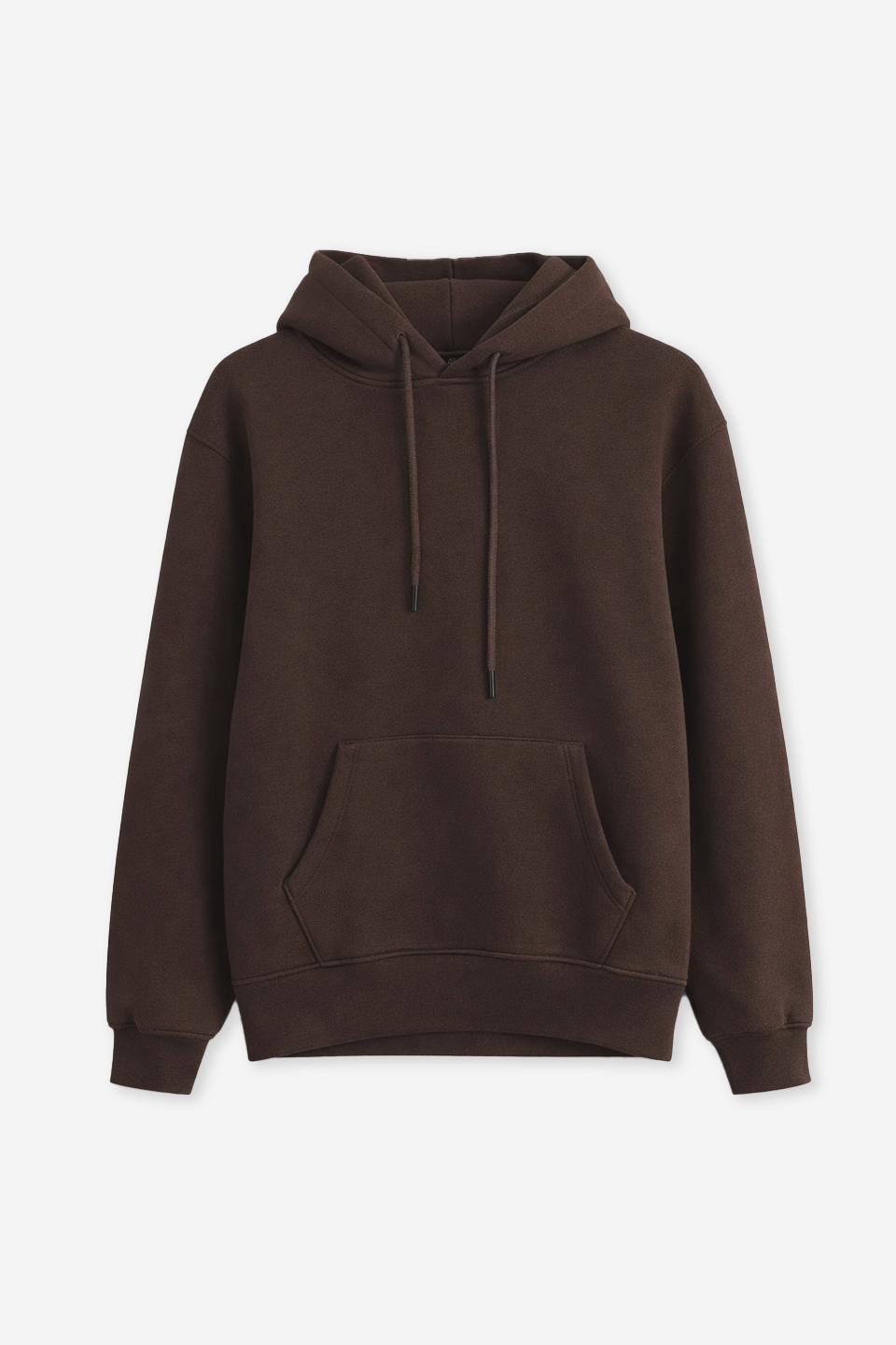 Erkek Kanguru Cep Kapüşonlu Sweatshirt - Kahve