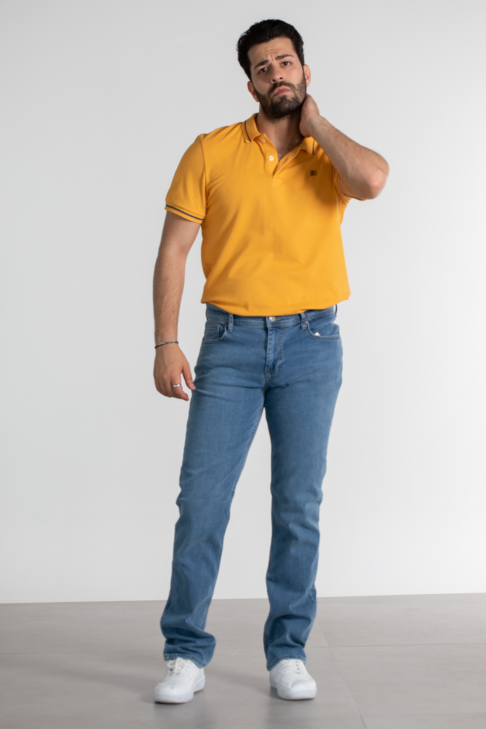 Alex comfort fit denim pantolon-milano Buz Mavi