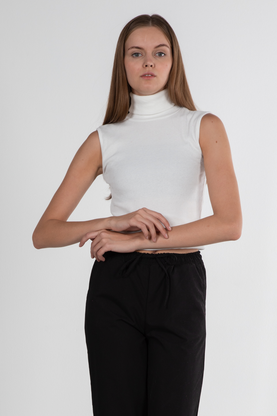 Balıkçı yaka kaşkorse body-2066 Ekru